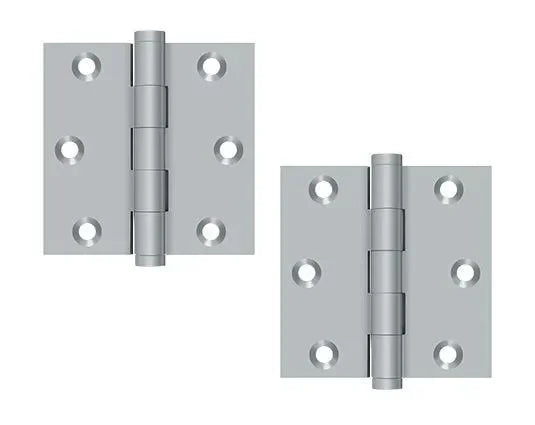 Deltana 3" x 3" Square Corner Hinge Brushed Chrome