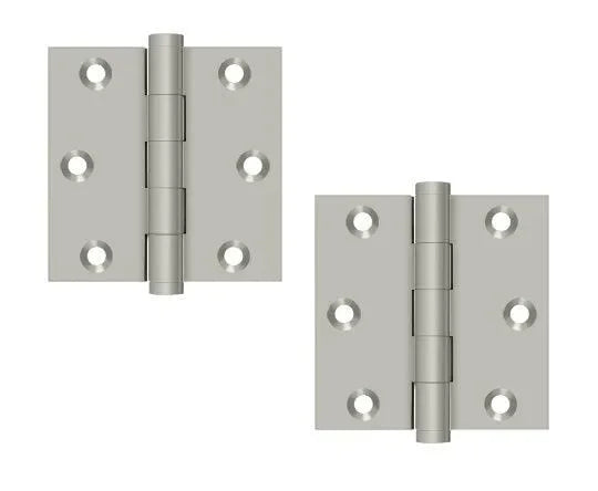 Deltana 3" x 3" Square Corner Hinge Brushed Nickel