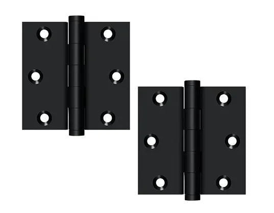 Deltana 3" x 3" Square Corner Hinge Paint Black