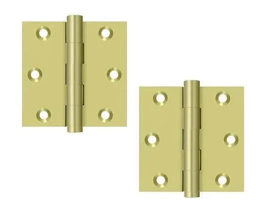 Deltana 3" x 3" Square Corner Hinge Polished Brass