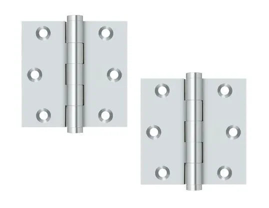 Deltana 3" x 3" Square Corner Hinge Polished Chrome