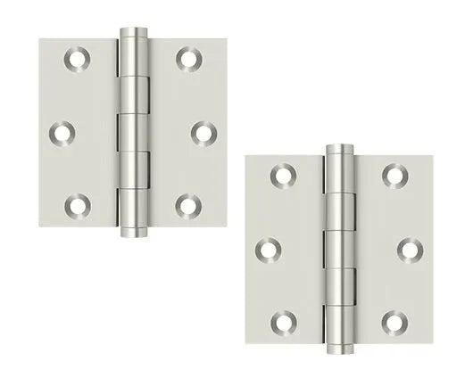 Deltana 3" x 3" Square Corner Hinge Polished Nickel