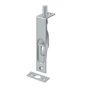 Deltana 4" Flush Bolt in Brushed Chrome finish