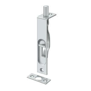 Deltana 4" Flush Bolt in Polished Chrome finish
