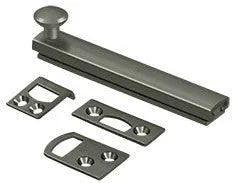 Deltana 4" Heavy Duty Concealed Scew Surface Bolt Antique Nickel