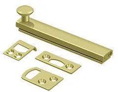 Deltana 4" Heavy Duty Concealed Scew Surface Bolt Polished Brass