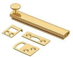 Deltana 4" Heavy Duty Concealed Scew Surface Bolt PVD Polished Brass