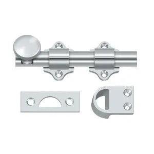 Deltana 4" Heavy Duty Dutch Door Bolt in Polished Chrome finish