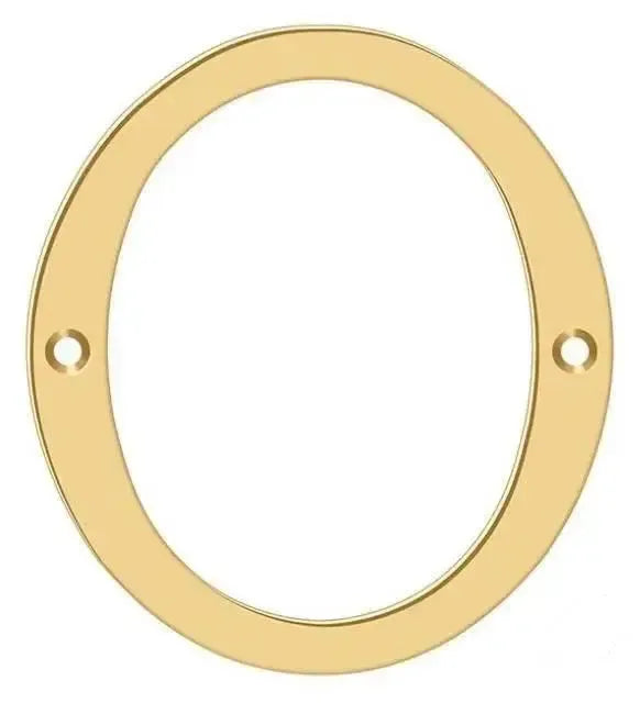 DeltanaDeltana 4" House Number, Solid Brass, No. 0 in 