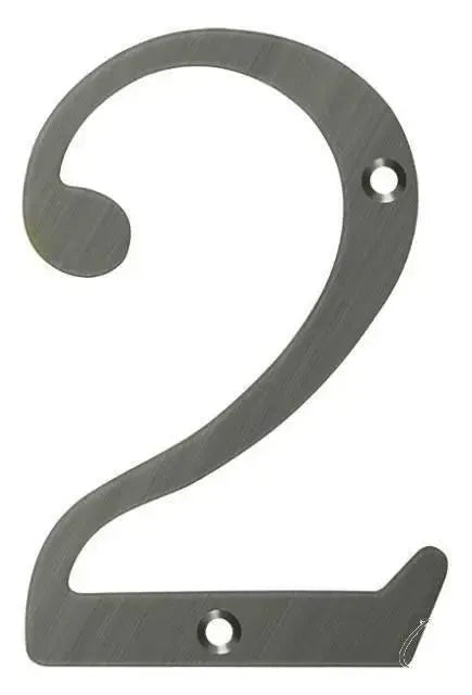 DeltanaDeltana 4" House Number, Solid Brass, No. 2 in 