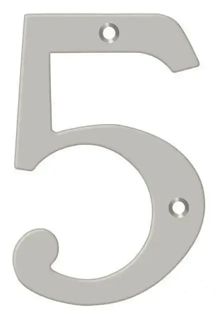 DeltanaDeltana 4" House Number, Solid Brass, No. 5 in 