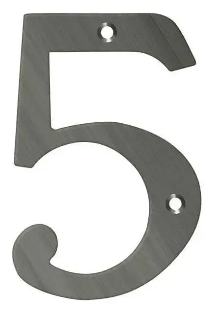 DeltanaDeltana 4" House Number, Solid Brass, No. 5 in 