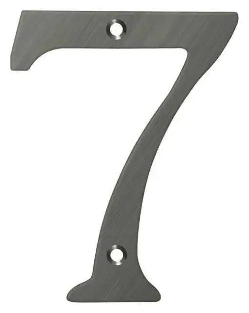 DeltanaDeltana 4" House Number, Solid Brass, No. 7 in 