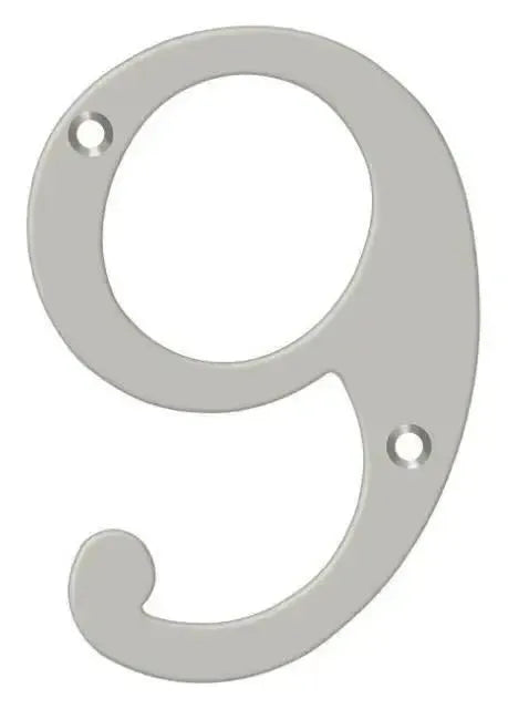 DeltanaDeltana 4" House Number, Solid Brass, No. 9 in 