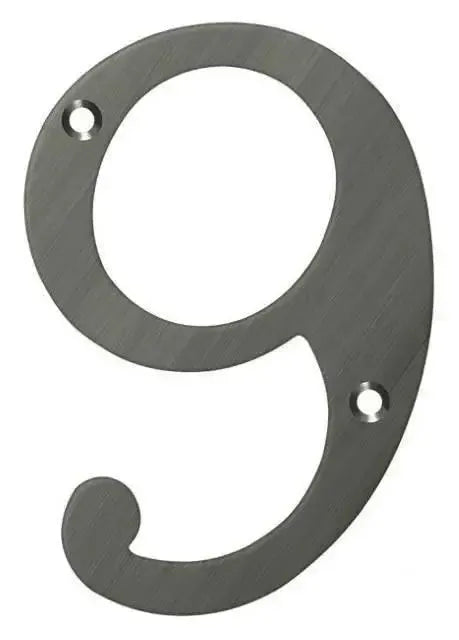 DeltanaDeltana 4" House Number, Solid Brass, No. 9 in 