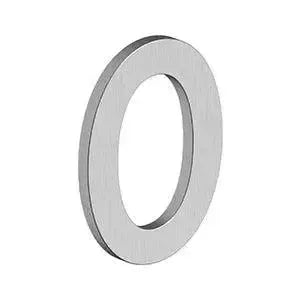 DeltanaDeltana 4" Modern B Series House Number with Risers, Stainless Steel, No. 0 in 