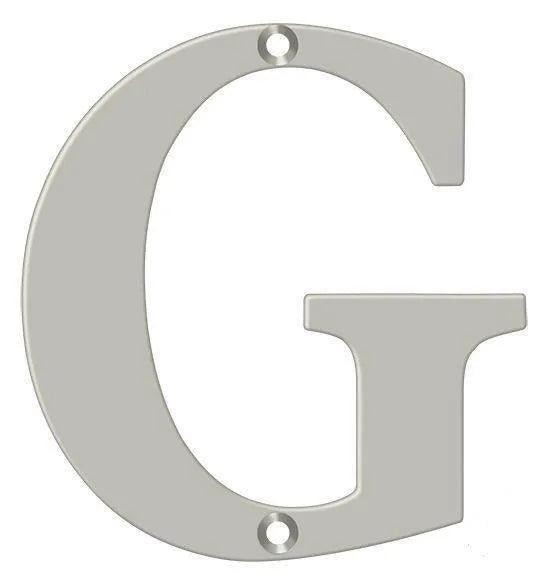 Deltana 4" Residential Letter G in Satin Nickel finish