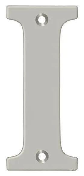 Deltana 4" Residential Letter I in Satin Nickel finish