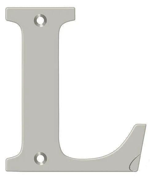 Deltana 4" Residential Letter L in Satin Nickel finish