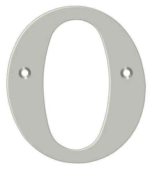 Deltana 4" Residential Letter O in Satin Nickel finish