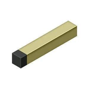 DeltanaDeltana 4" Solid Brass Modern Square Baseboard Bumper in 