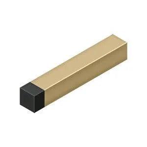 Deltana 4" Solid Brass Modern Square Baseboard Bumper Brushed Brass