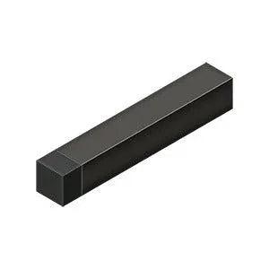 Deltana 4" Solid Brass Modern Square Baseboard Bumper Oil Rubbed Bronze