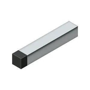 Deltana 4" Solid Brass Modern Square Baseboard Bumper Polished Chrome