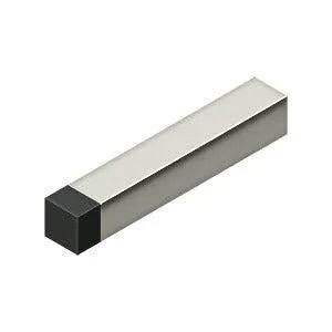 Deltana 4" Solid Brass Modern Square Baseboard Bumper Polished Nickel