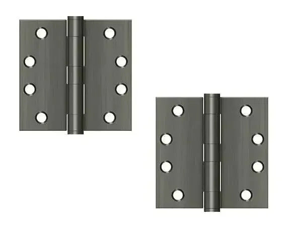 DeltanaDeltana 4" x 4" Square Corner Hinge, Heavy Duty in 