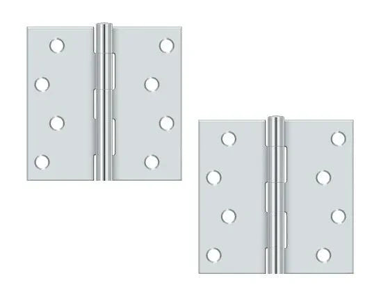 DeltanaDeltana 4" x 4" Square Corner Hinge, Residential in 