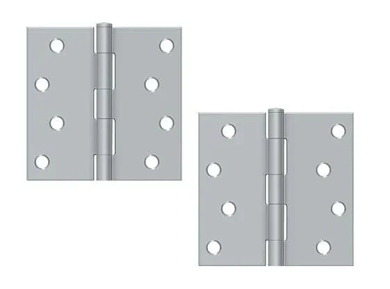 DeltanaDeltana 4" x 4" Square Corner Hinge, Residential in 