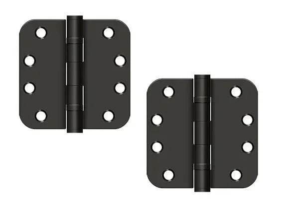 The Deltana 4" x 4" x 5/8" Radius Corners Ball Bearing Hinge, Heavy Duty in Oil Rubbed Bronze finish.