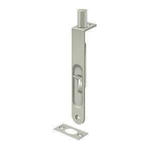 Deltana 6" Flush Bolt with Round Corners in Brushed Nickel finish