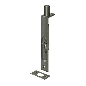 Deltana 6" Flush Bolt with Square Corners in Antique Nickel finish