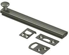 Deltana 6" Heavy Duty Concealed Screw Surface Bolt Antique Nickel