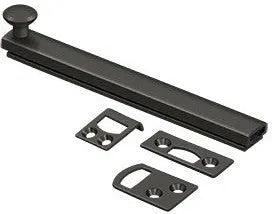 Deltana 6" Heavy Duty Concealed Screw Surface Bolt Oil Rubbed Bronze