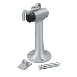 Deltana 6" Heavy Duty Floor Mount Bumper with Hook and Eye Brushed Chrome