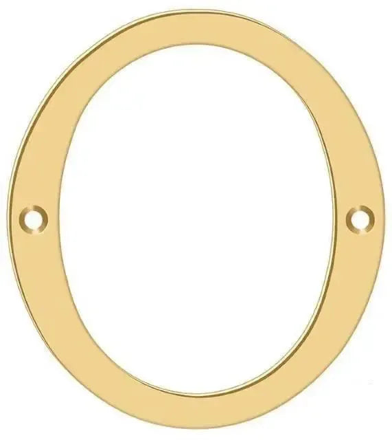 DeltanaDeltana 6" House Number, Solid Brass, No. 0 in 