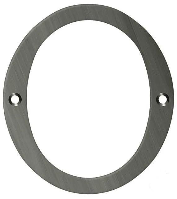 Deltana 6" House Number, Solid Brass, No. 0 in Antique Nickel finish