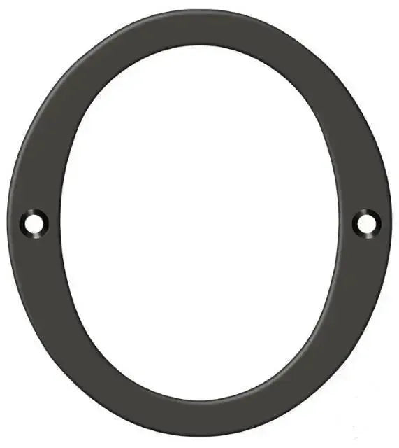 DeltanaDeltana 6" House Number, Solid Brass, No. 0 in 