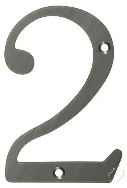 DeltanaDeltana 6" House Number, Solid Brass, No. 2 in 