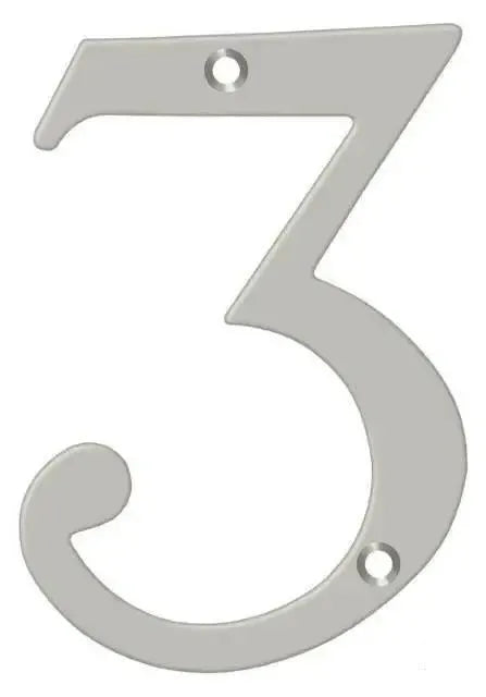 DeltanaDeltana 6" House Number, Solid Brass, No. 3 in 