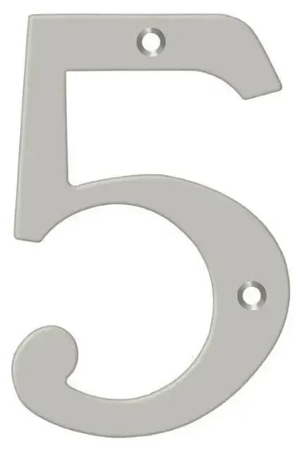 DeltanaDeltana 6" House Number, Solid Brass, No. 5 in 