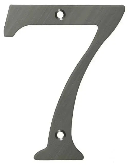 DeltanaDeltana 6" House Number, Solid Brass, No. 7 in 