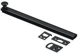 Deltana 8" Heavy Duty Concealed Screw Surface Bolt Paint Black