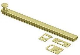 Deltana 8" Heavy Duty Concealed Screw Surface Bolt Polished Brass