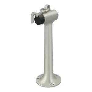 Deltana 8" Heavy Duty Floor Mount Bumper with Hook and Eye Brushed Nickel