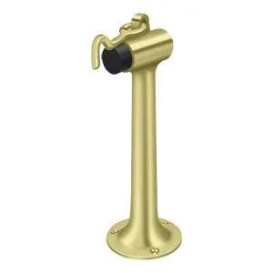 Deltana 8" Heavy Duty Floor Mount Bumper with Hook and Eye Polished Brass