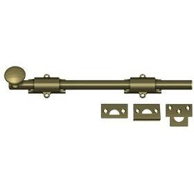 Deltana 12" Heavy Duty Surface Bolt in Antique Brass finish